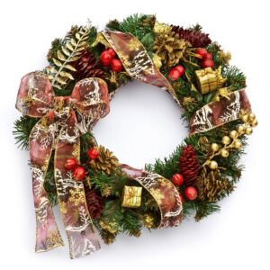 Christmas wreath on white background